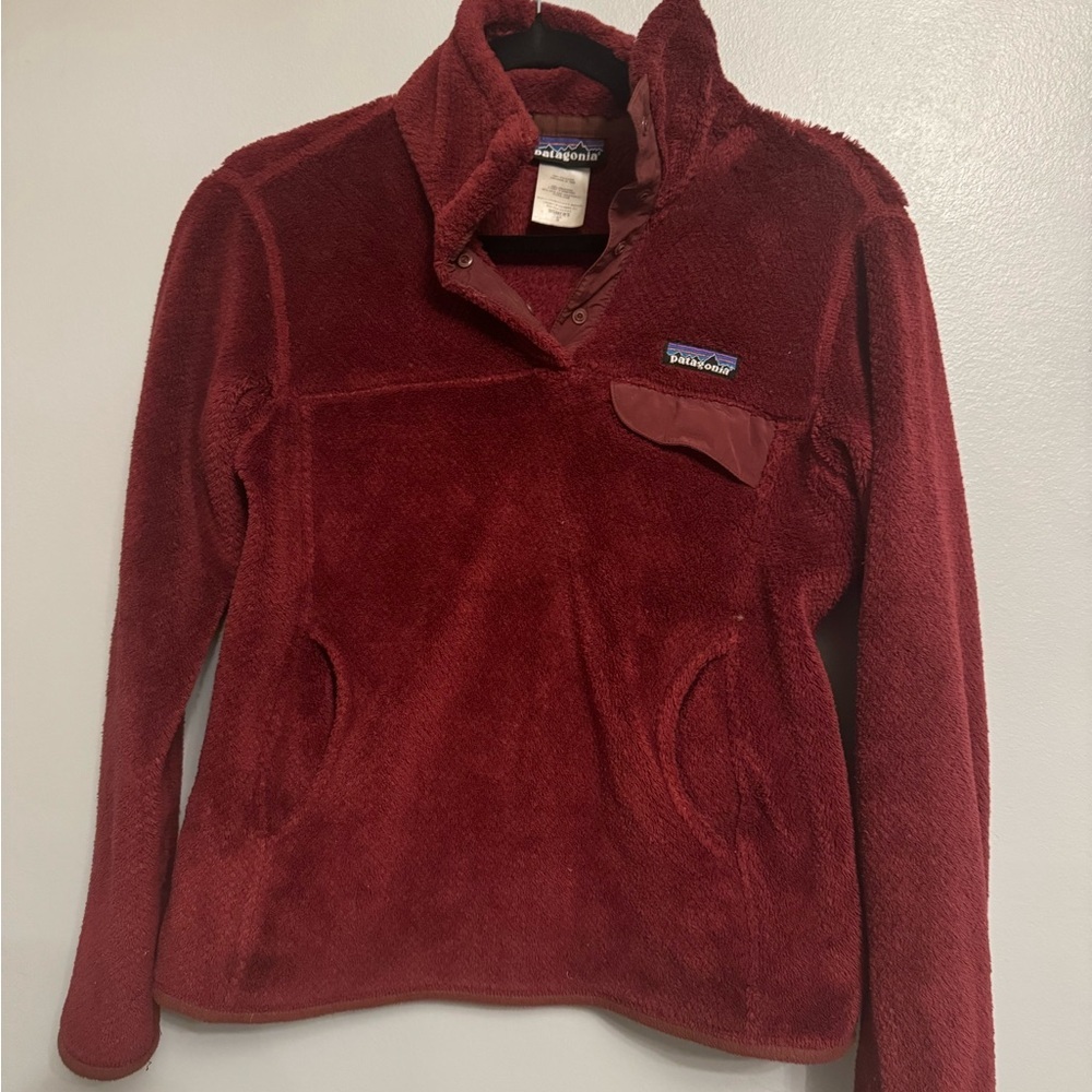 Patagonia Burgundy Fleece Pullover - Picture 2 of 4